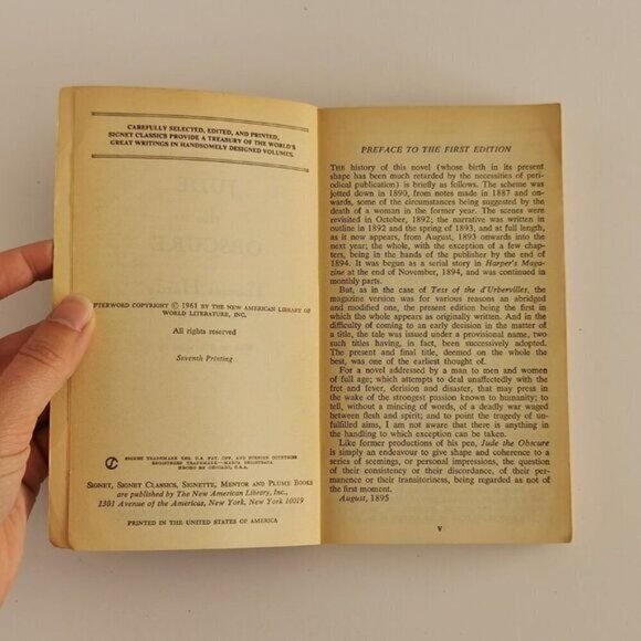 1961'Jude the Obscure' by Thomas Hardy - Signet Classic Paperback Book - Picture 5 of 7